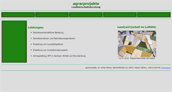 Desktop Screenshot of agrarprojekte.de